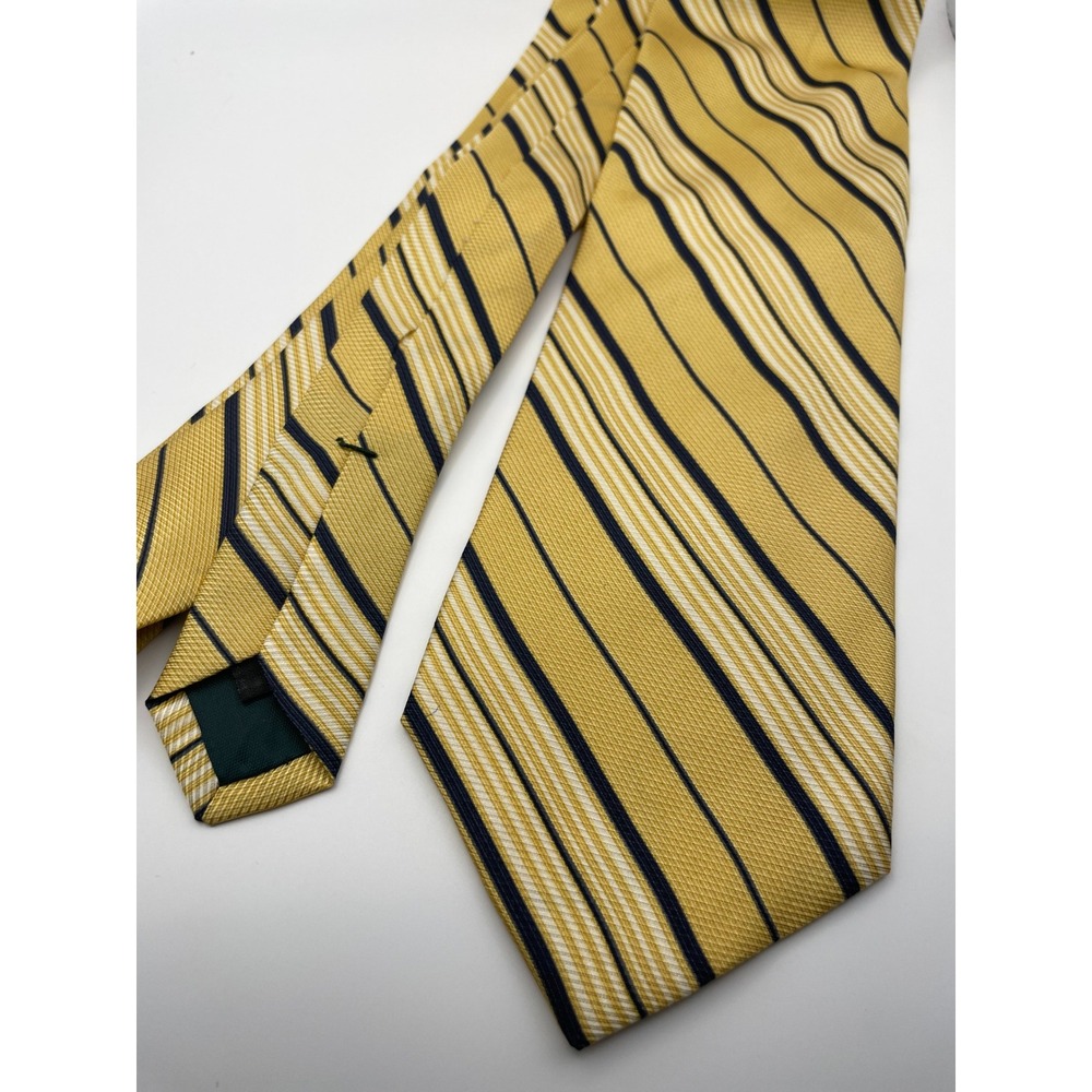 Corporate Image Tailored Exclusively for Tom James Yellow Striped Neck Tie